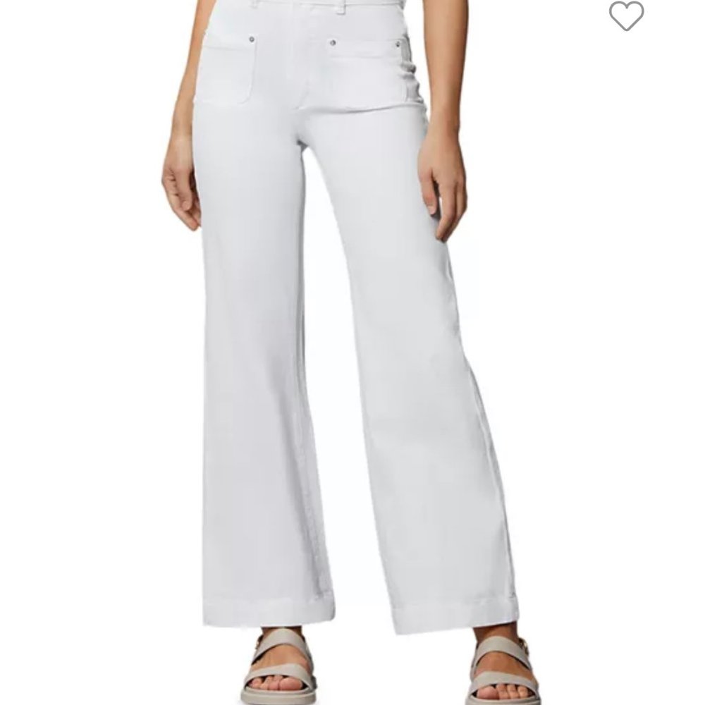 DL1961 Hepburn Wide Leg Mid Rise Jean - White vintage